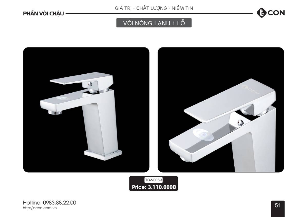 Catalogue và Bảng giá Thiết bị vệ sinh TCON mới nhất 2024 /Page 51